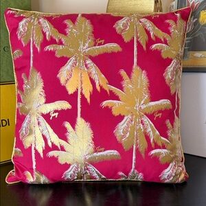 Juicy Couture Luxe Palm Pillow 18x18 Indoor Outdoor